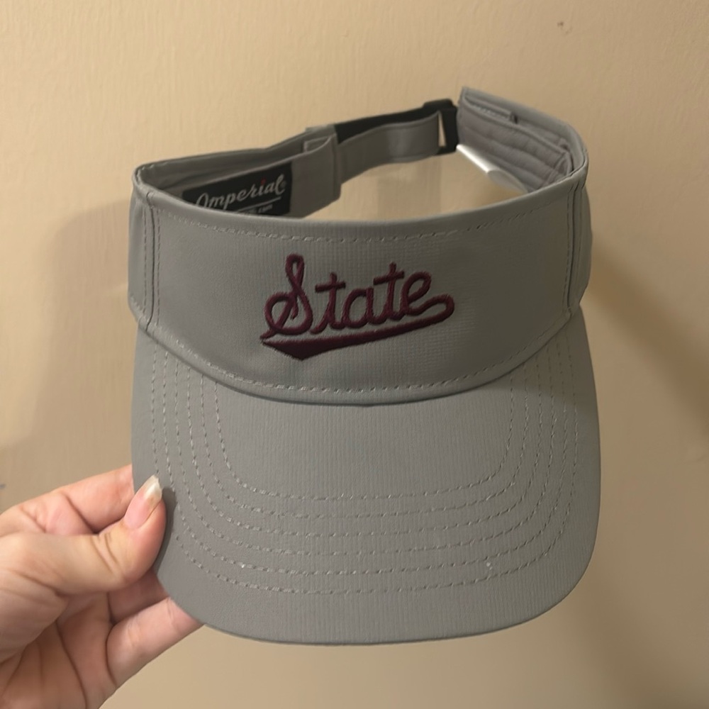 NEW Gray Mississippi State Embroidered Visor